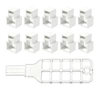 RJ45 Cable Lock Set - ABS Material 0.55x0.71x0.39in Compact Design Includes 10 Cable Locks And 1 Key Pack - Ethernet Port Security Accessory - Helps Prevent Unauthorized Network Çable Removal In Offic
