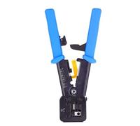 RJ45 Crimping Tool | Pass Through CAT6 CAT5E Ethernet Wire Crimper | All - in - One Tool for Cutting, Stripping & Crimping | Expert Steel Construction for Extended Use (Blue)