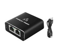 RJ45 Gigabit Ethernet Splitter 1 a 2 1000Mbps adaptador de red para cables Cat5/5e/6/7/8 con cable de alimentación USB, divisor de transmisión de datos estable