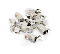 RJ45 Modular plug (8P8C) universal, CAT 6A, shielded, AWG 24-22, 10 pieces