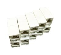 RJ45 Network Adapter - LAN Cable Connector, Female To Female Coupler, Modular Plug For Standard and Solid Wire | Reliable Wired Connection Extension For Office Home and Networking