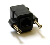 RJ45 Panel Montar Cat 5e 10/100mbps Ethernet Cable Enchufes Adaptador