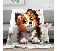 RJAVAGFZL Estampado 3D Breaking Wall Plaid de sofá Microfibra Ropa de Cama cálido Dibujo Animado ilustracion Manta de salón Suave y Transpirable Lavable para salón 70×80inch(180x200cm)