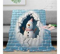 RJAVAGFZL Estampado 3D Breaking Wall Plaid térmico Microfibra Ropa de Cama Compacto Winter Festive Manta de Siesta Anti-Bolitas para Estudiantes Durante el Estudio 40x50inch(100x130cm)