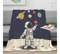 RJAVAGFZL Estampado 3D Juggling Planets Manta de Viaje Microfibra Ropa de Cama Suave Space Adventure Manta de Descanso Anti-Bolitas para Regalos para quienes viajan Mucho 40x50inch(100x130cm)