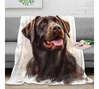RJAVAGFZL Estampado 3D Labrador Retrato Manta de Cama Microfibra Ropa de Cama esponjosa y cálida Digital Mascota Arte Manta de sofá Lavable para Regalos de Bienvenida a casa 60x80inch(150x200cm)