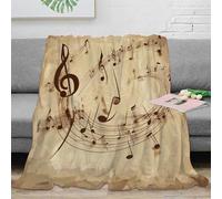 RJAVAGFZL Estampado 3D Music Notes Manta de habitación Microfibra Ropa de Cama Lavable Classical Sheet Manta de Cama Anti-Bolitas para jóvenes en habitación 40x50inch(100x130cm)