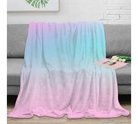 RJAVAGFZL Estampado 3D Pastel Gradient Plaid Microfibra Ropa de Cama Suave y cálido Suave Color Blend Manta para Aire Acondicionado Anti-Bolitas para Regalos para Amigos 60x80inch(150x200cm)