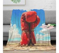 RJAVAGFZL Estampado 3D Red Boxing Glove Manta de Oficina Microfibra Ropa de Cama compacta Vibrant Dibujo Animado Manta de Siesta Suave y cálida Lavable para pausas 80×90inch(200x230cm)
