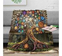 RJAVAGFZL Estampado 3D Tree Arte Manta de Cama Microfibra Ropa de Cama esponjosa y cálida Modern Ornamental Manta de sofá Lavable para Regalos de Bienvenida a casa 80×90inch(200x230cm)