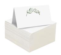 Rjayaa Tarjetas de lugar de boda, 80 tarjetas de lugar de nombre de mesa para mesa de papel blanco, tarjetas de posición de asiento de boda para cena, fiesta de cumpleaños, 9 x 10 cm