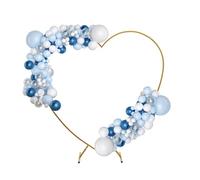 RjcdOPL - Kit de arco de globos de metal para boda, soporte de arco en forma de corazón, 2 x 2,1 m, decoración para bodas, fiestas de cumpleaños, banquetes (oro)