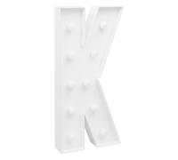 RjcdOPL Letra luminosa LED de altura 91,5 cm, decoración de cumpleaños de la A a la Z, luz cálida 2000 - 3000 K, alfabeto gigante brillante para cumpleaños, boda, fiesta (K)