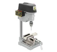 RjcdOPL Mini taladro de columna, taladro de banco de trabajo 3 velocidades ajustable, 340 W, portabrocas 1-10 mm, profundidad de perforación 25 mm, ideal para bricolaje, modelismo y enseñanza