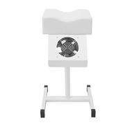 RjcdOPL Taburete pedicura con ventilador de eliminación de polvo, reposapiés regulable en altura 48-68 cm, para salones, spa (blanco)