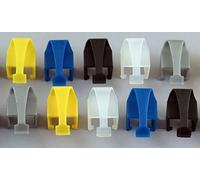 rjclip - Broken RJ45 conector solución (10 unidades: colores surtidos de color negro/plata/azul/amarillo/claro)