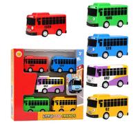 RJFUJP Tayo The Little Bus Toys, colección de autobuses de juguete de 5 piezas, modelos de acción pull-back de Tayo The Little Bus, juego de exhibición de escritorio, surtido de vehículos urbanos.