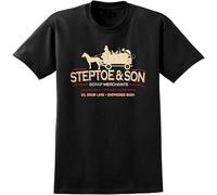 RJJBFKDDK Steptoe and Son Inspired T-Shirt - Retro British Comedy 60S 70S TV Fathers Day Black XXL Mens