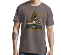 RJJBFKDDK The Legendary Bullet 500 Twin Port by MotorManiac Essential T-Shirt Mens T Shirt Dark Grey