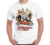 RJJBFKDDK YoGos The Cannonball Run 80s Comedy Movie Poster Vintage Retro T Shirt