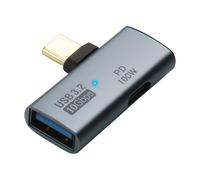 RJLLKD 100w Adaptador USB C OTG, Adaptador Lightning a USB Tipo C 100w PD De Carga a Doble USB C Splitter Compatible para iPhone 15 Pro MAX, Google TV Chromecast 2020, Macbook, Samsung Galaxy S22/S23