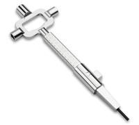 RJLLKD Llave de Construcción Universal Aleación Zinc, Llave de Arquitecto Obra Cuadrada Multifuncional Construcción Con Herramientas Medición para Abrir Cerradura Cilindro Embutir Plateada