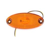 RJLLKD Luz de DelimitacióN Lateral 12V, Luz de Posición Lateral LED Halógena Advertencia de Seguridad Montaje/Conexión Roscada Intermitente LED Ámbar para Remolques, Furgonetas y Camiones