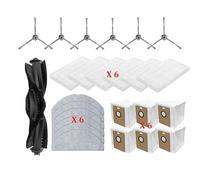 rjpbk Cepillo Lateral Principal aspiradora, Compatible for MiWhole M9 Lite/Lydsto R1 Edge/Roidmi Eve Rook Part paño de mopa Filtro Bolsa Polvo cepillos y Filtro de aspiradora(Set 2)