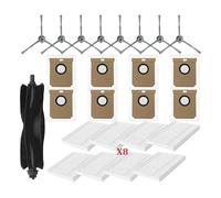 rjpbk Cepillos Laterales Principales, Compatible for Eufy Clean L50 SES L60 Hybrid G50, Accesorios de filtros Repuesto Robot cepillos y Filtro de aspiradora(Set 5)