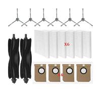 rjpbk Cepillos Laterales Principales, Compatible for Eufy Clean L50 SES L60 Hybrid G50, Accesorios de filtros Repuesto Robot cepillos y Filtro de aspiradora(Set 6)