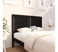 RJPLMFV Cabecero de Cama Negro 125,5 x 4 x 100 cm Madera maciza de pino | Diseño rústico, respaldo cómodo, para marco de cama específico, dormitorio