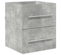 RJPLMFV Mueble lavabo madera ingeniería 38x41x48 cm Gris Beton | Diseño de pared, cajones para rodamientos de bolas, almacenamiento espacioso, fácil mantenimiento