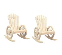 RJPLMFV - Sillas Adirondack basculante (lote de 2 unidades, madera de árbol maciz