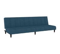 RJPLMFV Sofá cama 2 plazas Azul Terciopelo Convertible | Marco de madera resistente, respaldo plegable, para salón o dormitorio