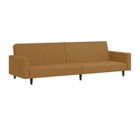 RJPLMFV Sofá cama 2 plazas Terciopelo Marrón | Marco de madera sólida, respaldo reclinable, cama doble para invitados, salón u oficina