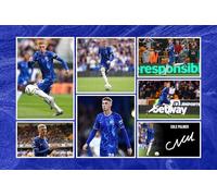 RJR PRINTS Cole Palmer - Chelsea Football Player firmado 30,5 x 20,3 cm, autógrafo impreso con una firma preimpresa que sería un excelente regalo para cualquier fanático.