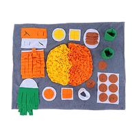 Rjrjc Alfombrilla para mascotas, con tela de franela, patrón de rejilla cosida, para mascotas, uso en el suelo, cuerda unida, respaldo texturizado, aproximadamente 80 x 61 cm de tamaño