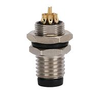 Rjrjc Conector M8 Conector de Cable Conector de Panel Carcasa chapada en latón Enchufe de 8 Pines para Enchufe Hembra Equipos electrónicos Automatización Industrial