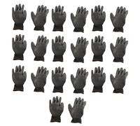 Rjrjc Guantes de Trabajo Recubiertos de PU, Antiestáticos, Duraderos y Antideslizantes, Transpirables, 10 Pares, Negros, para Taller Electrónico, Laboratorio y Fábrica de PCB (Negro 9L)