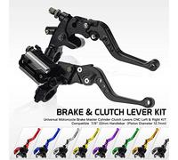 Rjrjc Juego de palancas de freno y embrague para motocicleta con manillar de aluminio CNC de 7/8 pulgadas (Negro)