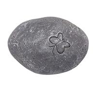 Rjrjc Memorial Garden Stone,Pet Memorial Garden Stone, for Pet,Dog, Cat, DIY Butterfly Print Pet Cat Dog Grave Marker Resin Memorial Gift Stone (Grey)