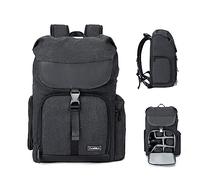 Rjrjc Mochila para cámara fotográfica profesional, gran capacidad con compartimento para portátil para fotógrafos de exteriores, 28x18x43cm