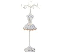 Rjrjc Organizador de soporte, hecho a mano en poliresina, 26 x 9,7 cm, para guardar collares y pendientes, ideal para tiendas y decoración del hogar. (Gris elegante n.° 2)