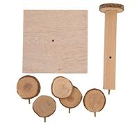 Rjrjc Plataforma de Escalada de Madera para hámster, 15 x 15 x 20 cm, Juguete para Masticar de Madera de Manzano Natural, Parque Infantil para Mascotas pequeñas como hámsteres Enanos,