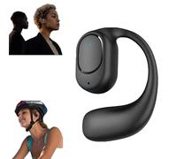 RJSQAQE Auriculares de oído abierto único, auriculares inalámbricos Bluetooth 5.3 con ganchos para los oídos para reproducción prolongada, auriculares manos libres con micrófono con cancelación de