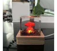 RJSQAQE Lámpara de Explosión Nuclear de Nube de Hongos, Modelo de Bomba Atómica, Luz Nocturna de Resina 2024