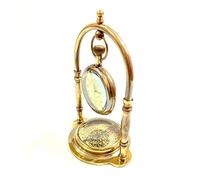 RK NAUTICAL INSTRUMENT Victoria London - Reloj de bolsillo de latón de estilo vintage con soporte de brújula, pantalla de reloj decorativa, réplica de 1876