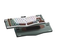RK ROYAL KLUDGE A72 Teclado mecánico ergonómico inalámbrico Alice | Teclado gaming RGB diafragma, botón/teclas macro/placa identificativa, BT/2,4G/USB-C, amortiguación 5 capas, software Win/Mac