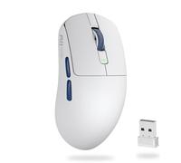 RK ROYAL KLUDGE M30 Ratón Gaming Inalámbrico, 12K dpi, 43g Ultraligero, BT5.1/2.4G/USB-C, Ratón Ergonómico con Sensor PAW3311, Batería Recargable 250 mAh, 5 Botones Programables para PC/Mac, Blanco