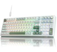 RK ROYAL KLUDGE R98 Pro Teclado Mecánico con Cable, 96% US Layout Teclado Gaming con Numérico, RGB, Perilla de Volumen, Gasket Structure, Teclas PBT MDA, Switch Lineal Pre-lubricado Hot-Swappable